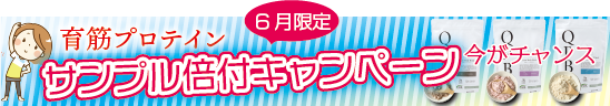 プロテインサンプル倍付キャンペーン