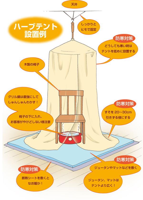 オリエンタル ハーブテント 刺繍模様入り