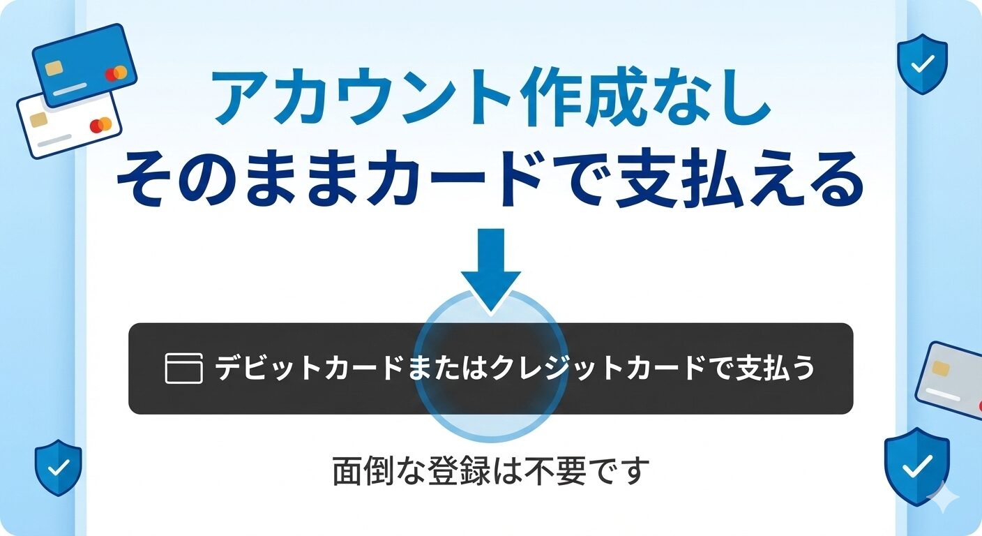 クレジットカードでのゲスト購入手順