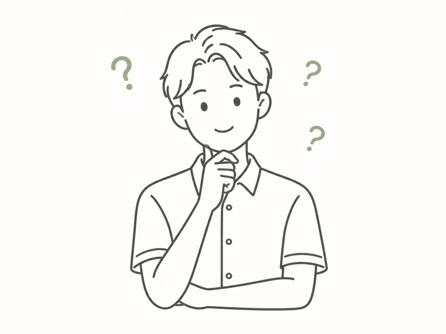 化粧品OEMについて不安や疑問を抱える担当者のイラスト